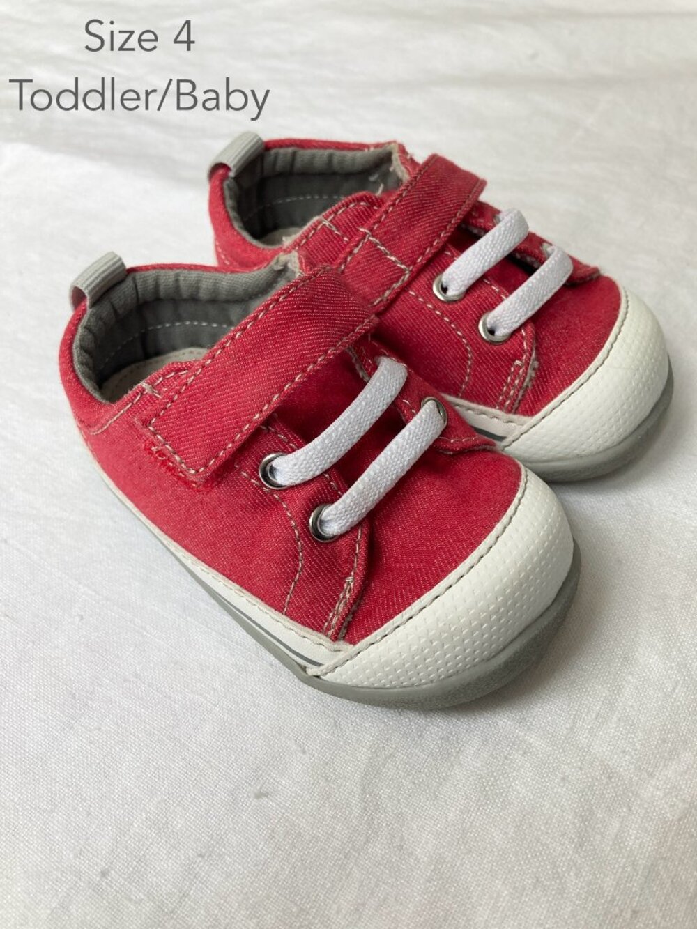 See Kai Run Size 4 Baby Toddler Red Baby Walker Shoes Spring Summer Preppy